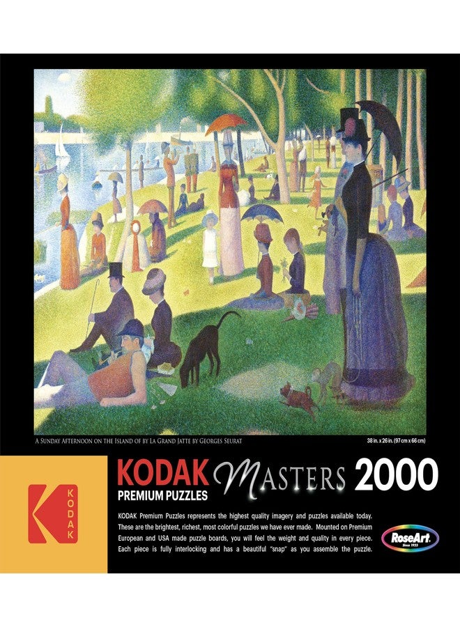 RoseArt - Kodak Premium Masters - A Sunday Afternoon on The Island of La Grand Jatte by Georges Seurat - 2000 Piece Jigsaw Puzzle for Adults - Image 5